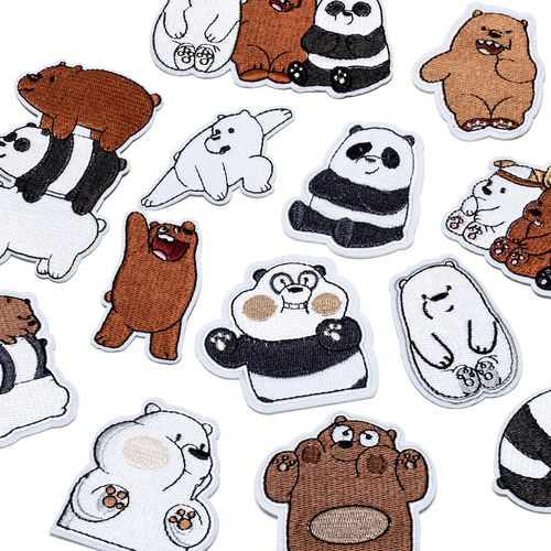 Cartoon Animal Cloth Patch Little Bear Panda White Bear Picture DIY Patch Clothing Bag Accessories Embroidery Cloth Patch