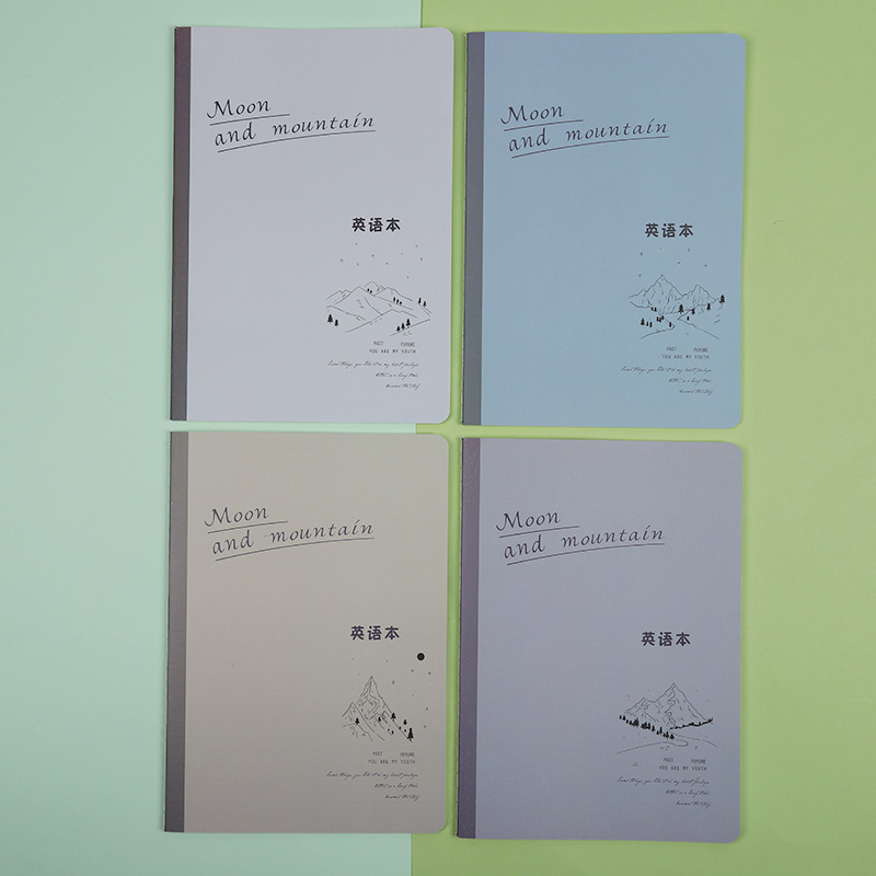 星期六16k英语笔记本初中生大号本子 小清新英文软面抄车线作业本|ms