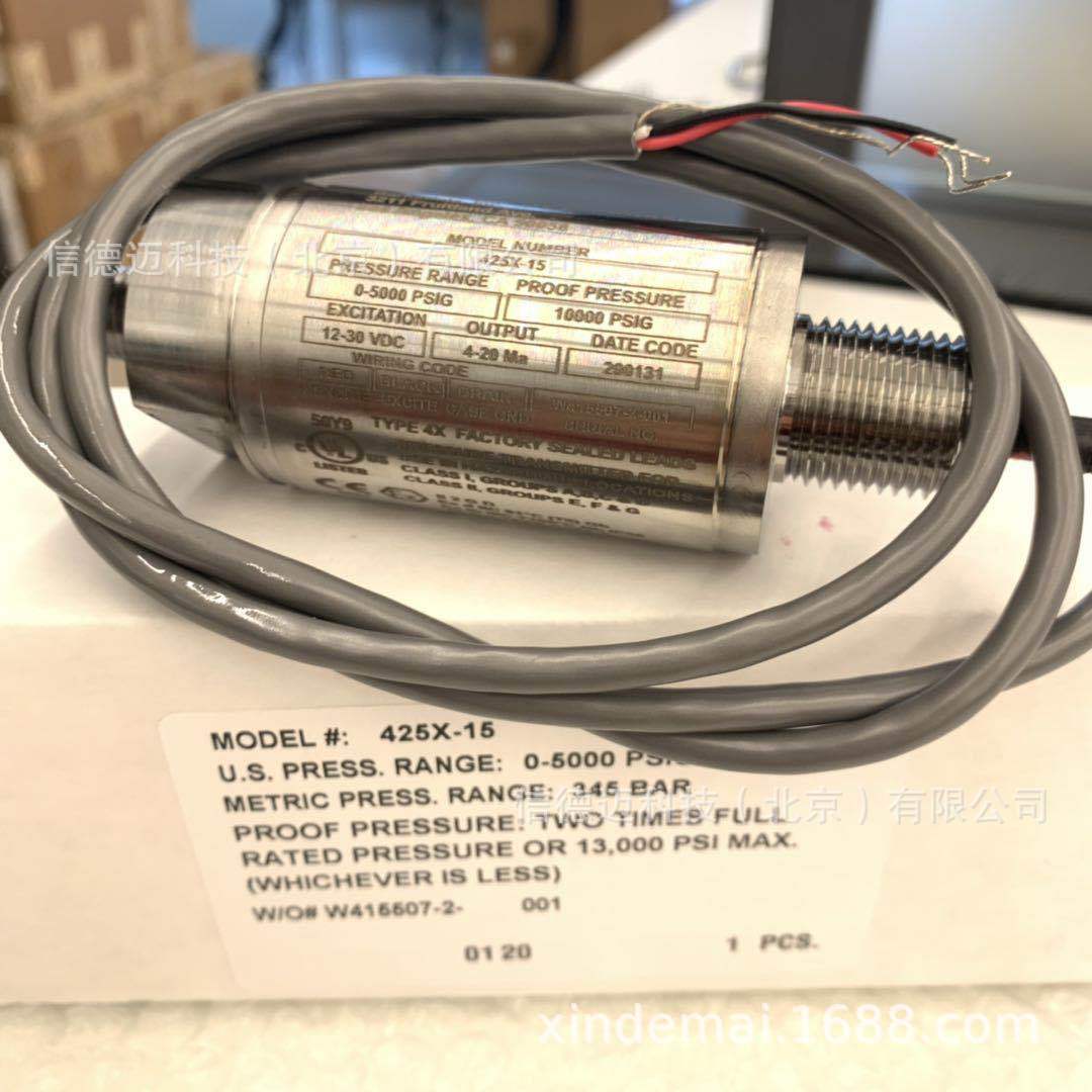 Barksdale 防爆压力传感器0-5000 PSI, 425X-15