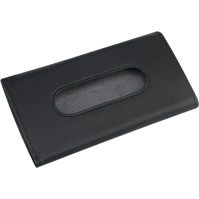 Caja de pañuelos de coche colgando visera silla trasera claraboyas caja de pañuelos de coche colgando de cuero creativo suministros de Interior de coche