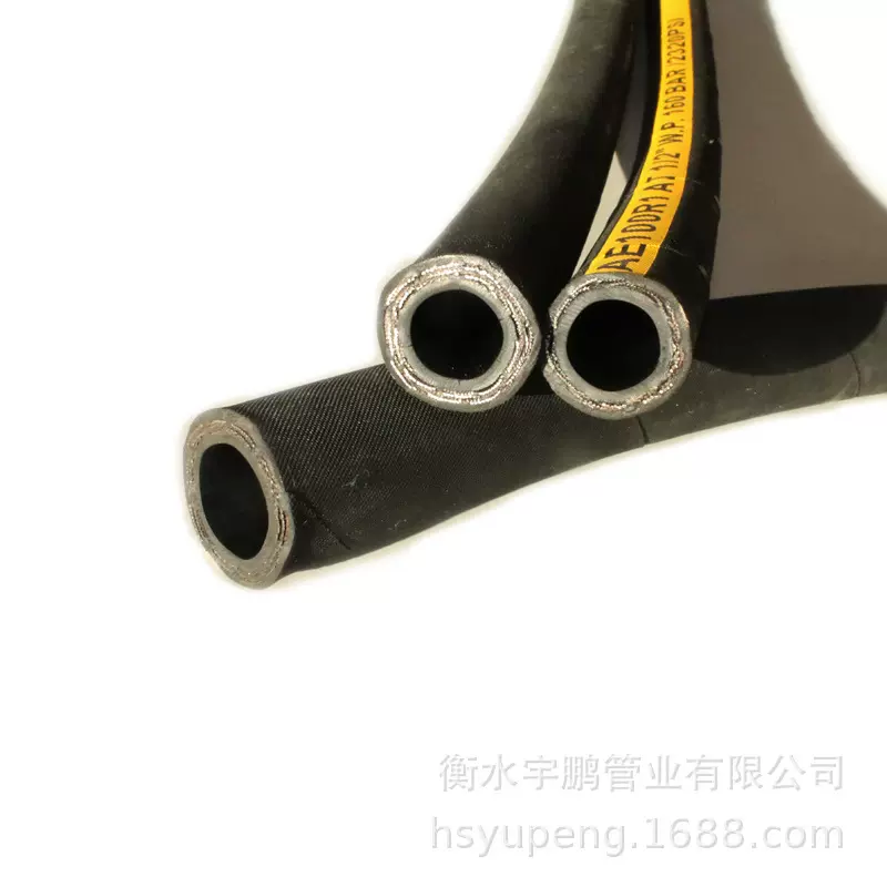 黑色橡胶管 高压胶管 高压油管 高压胶管总成 重型机械用液压胶管