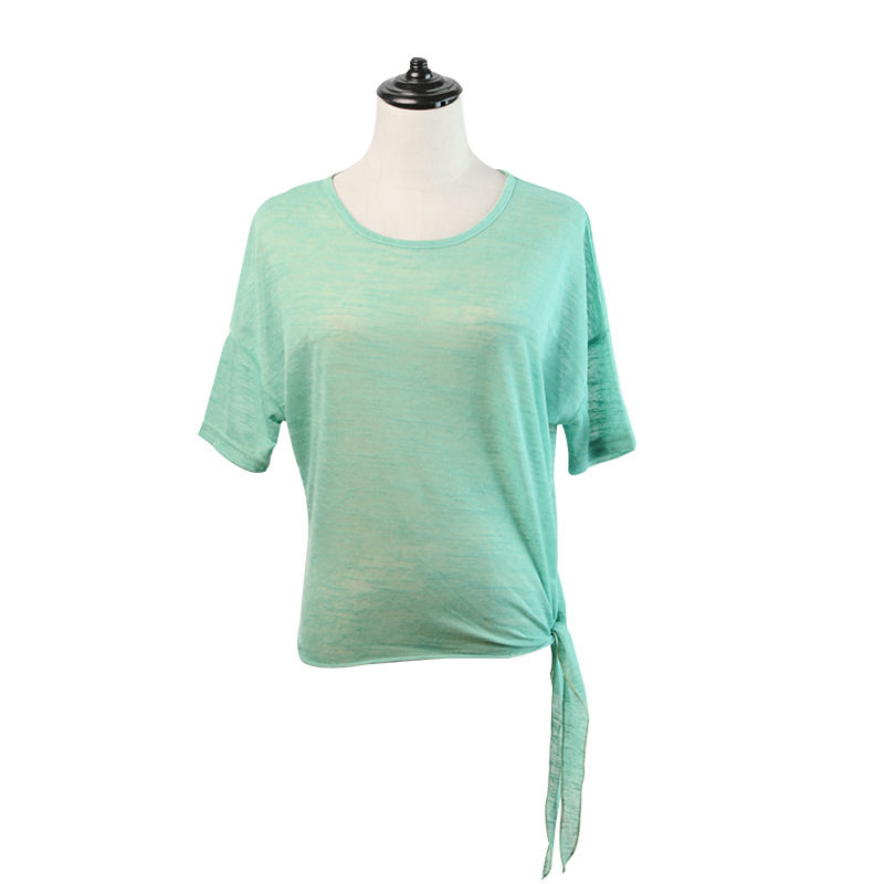 Envío gratuito danza malla superior seda de hielo danza clásica gasa ropa cuerpo rima ropa traje manga corta Ballet cuerpo práctica ropa verano