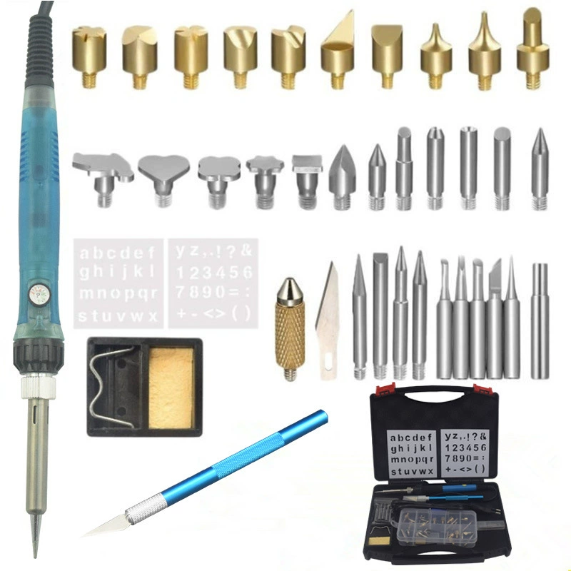 Carved set, brush, 28 pieces