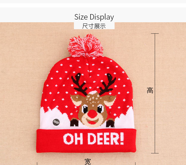 New Knitted Woolen Colorful Luminous Knitted Christmas Hat display picture 3