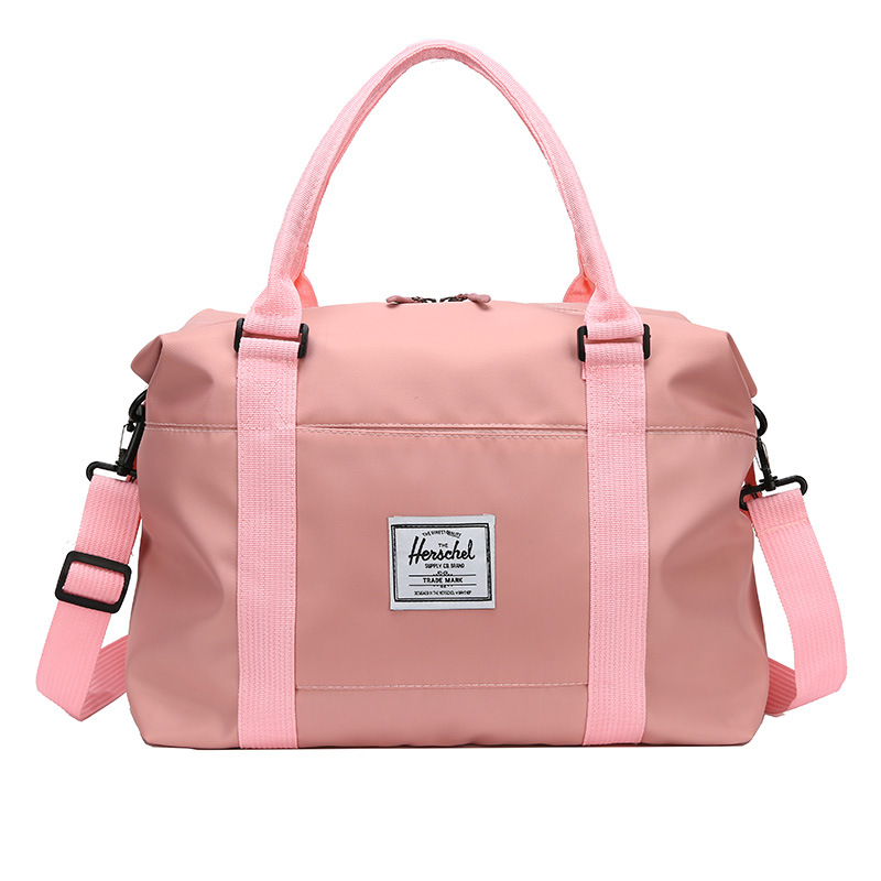 Travel bag female folding storage fitness bag Oxford cloth row bag tie rod handbag male yoga bag generation