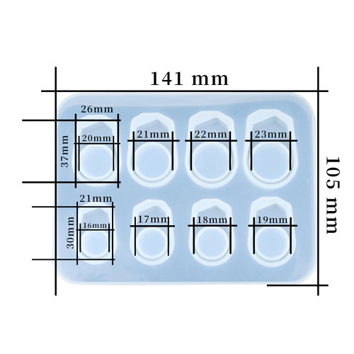 diy crystal glue ring pendant silicone mold crafts glue bracelet making mold jewelry