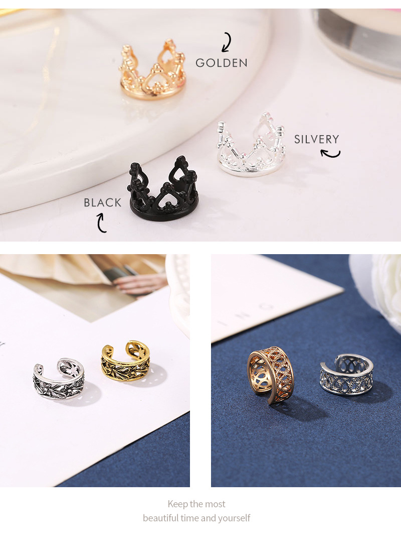 Ear Cuff Retro C-shaped Ear Clip Leaf Ear Bone Clip Cartilage U-shaped Earrings Wholesale Nihaojewelry display picture 4