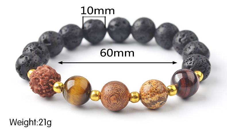 Ethnic Style Color Block Natural Stone Copper Beaded Bracelets display picture 1