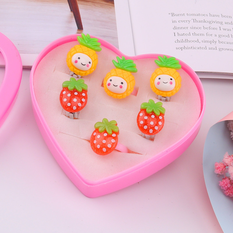 水果款2对耳环 2个戒指