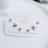 Earrings, fresh sophisticated cute silver needle from pearl, silver 925 sample, Korean style