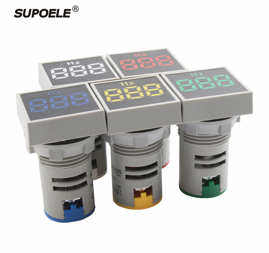20-75HZ方头信号指示灯型交流数显赫兹频率表AD101-22HZS