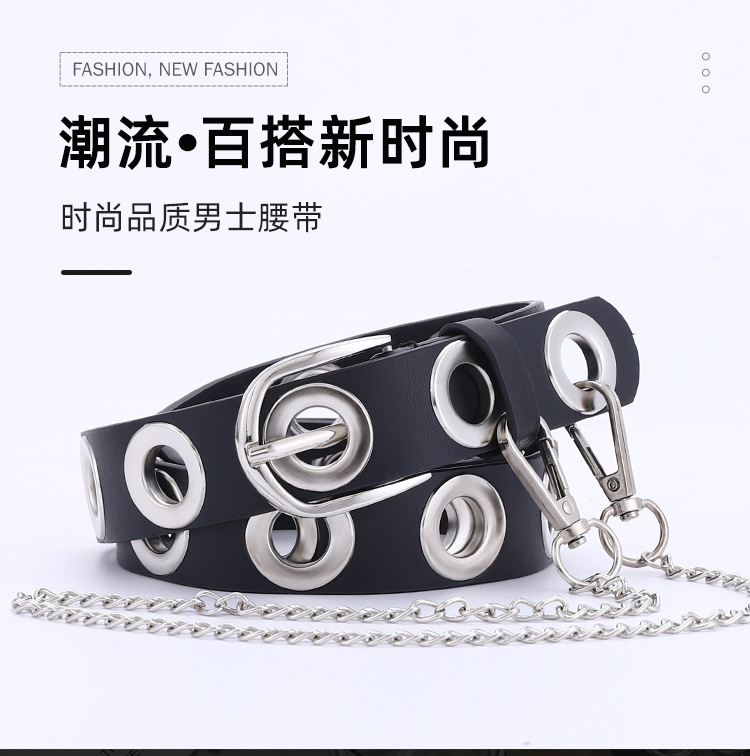 Explosion Models Eyes Full-body Hollowed Out Belt Ladies Punk Wear Chain Belt Women Wholesale Nihaojewelry display picture 1