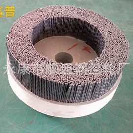 圆盘刷汽车发动机零配件端面打磨杜邦丝刷抛光铝合金去毛刺一体刷