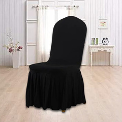 Pure Color Modern Simple Full Package General Use Hotel Restaurant Home Wedding Banquet Chair Elastic Fabric Cover Set
