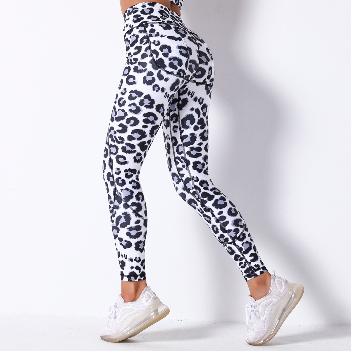 Breathable quick-drying printed high waist tight elastic yoga pants NSNS11062