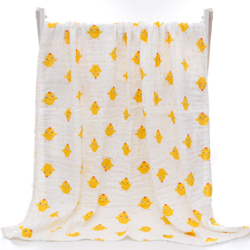 A gauze children's quilt, children's bubble quilt, four-layer cotton gauze bath towel