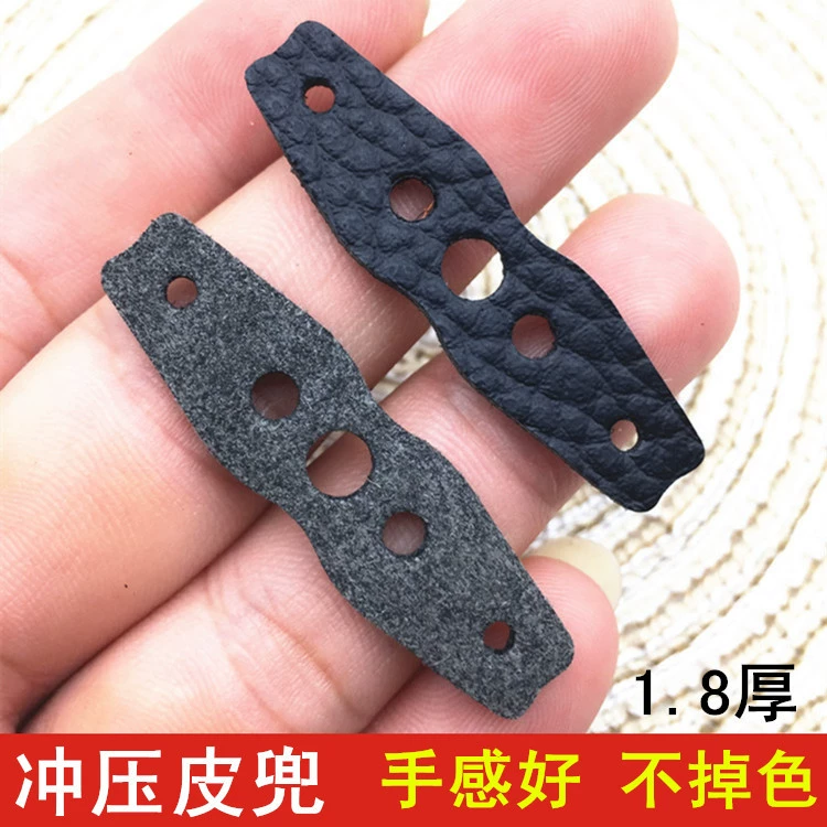 Штампованный кожаный карман с рисунком личи 1,8 Толстая плоская резинка Рогатка Плоская кожаная суперволокнистая круглая кожаная карман без рамки