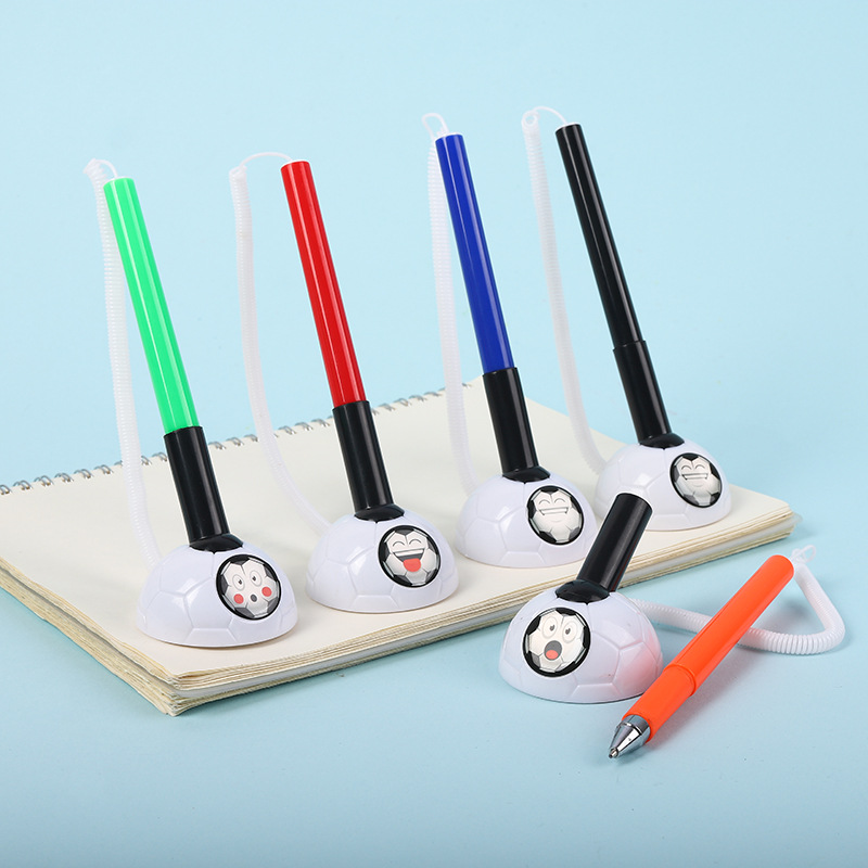 Desktop ballpoint pen football table pen logo fixed Bank signature pen neutral Office conference pen sticky table desktop