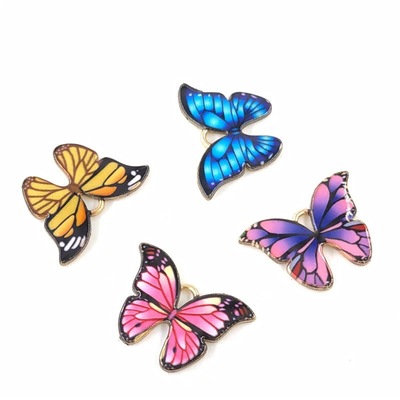 Cross border Selling Occident fashion Jewelry parts diy colour butterfly Accessories Single hanging Gold drops Jewelry parts