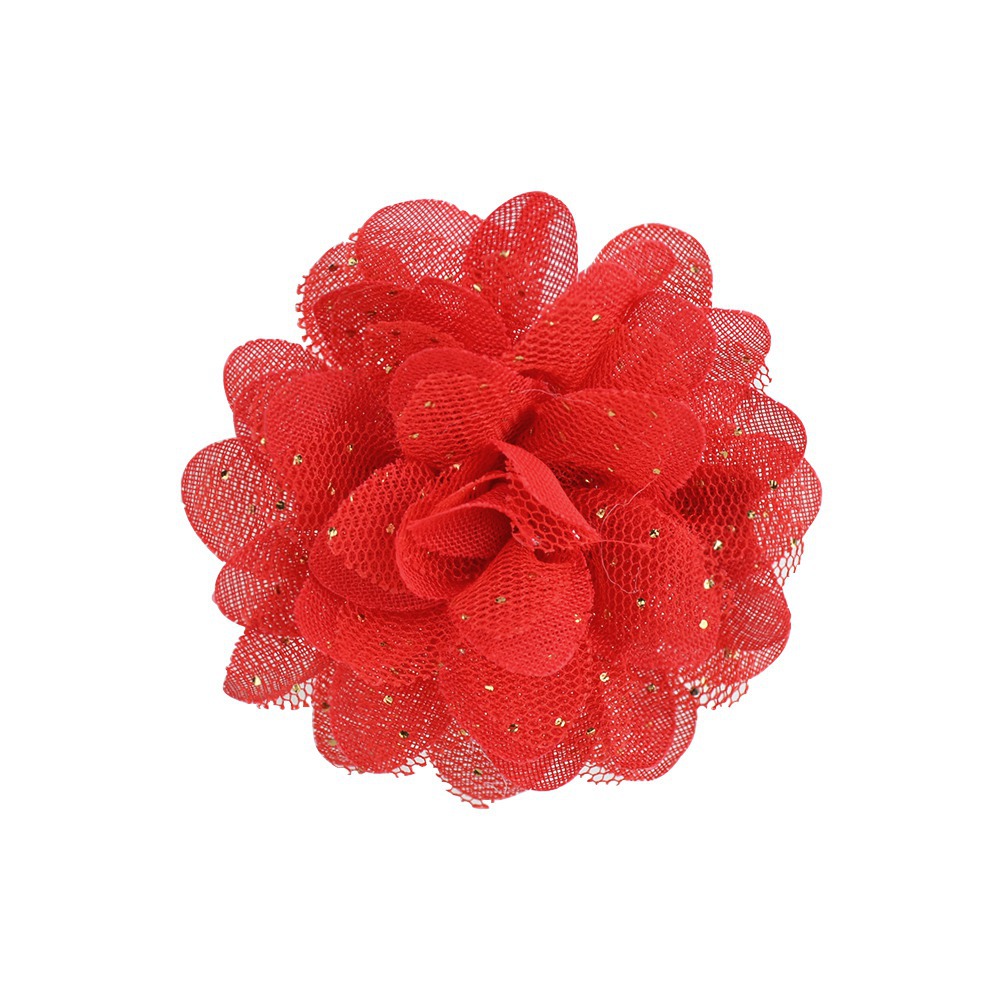 simple new childrens hairpin 24 inch chiffon flower solid color headdress1