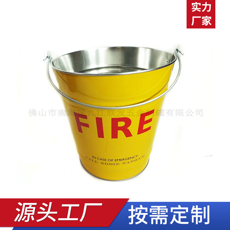 圣诞装饰铁桶红色镀锌铁桶马口铁冰桶啤酒桶