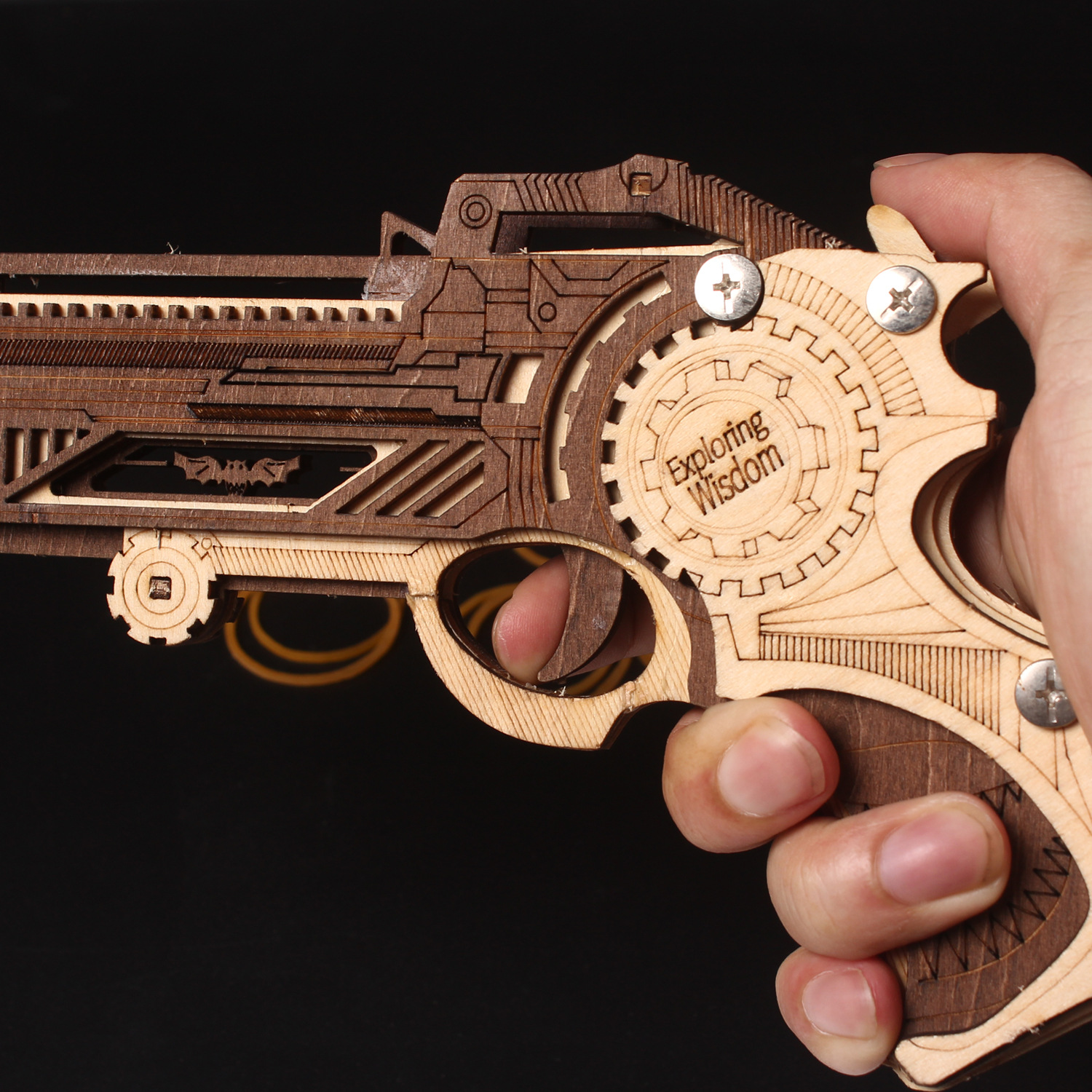 DIY 3D Speed of Light Rubber Band Gun Wooden Puzzle Kit – Leones