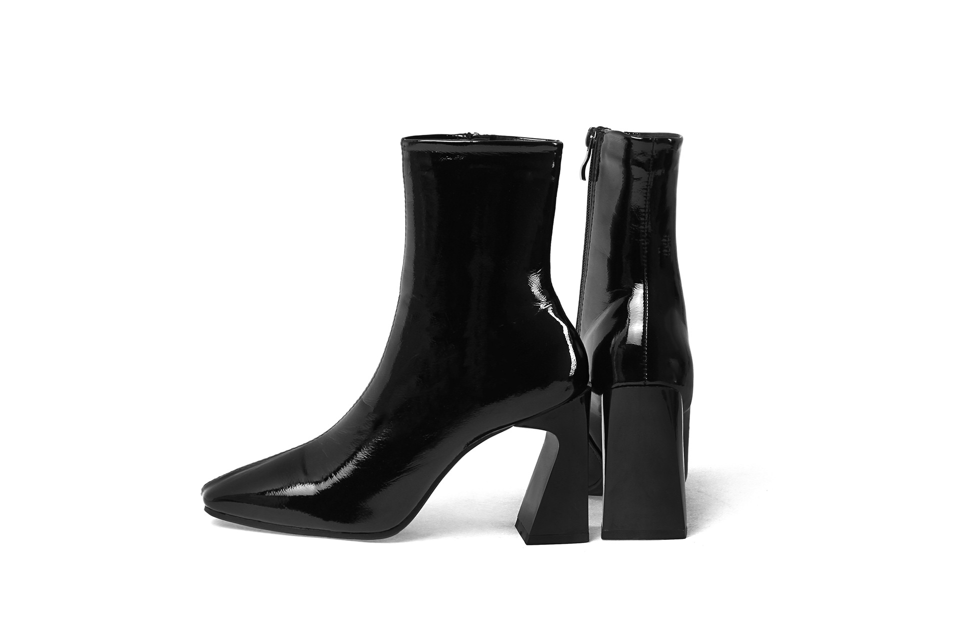 Chiko Tenestina Square Toe Curved Heels Boots