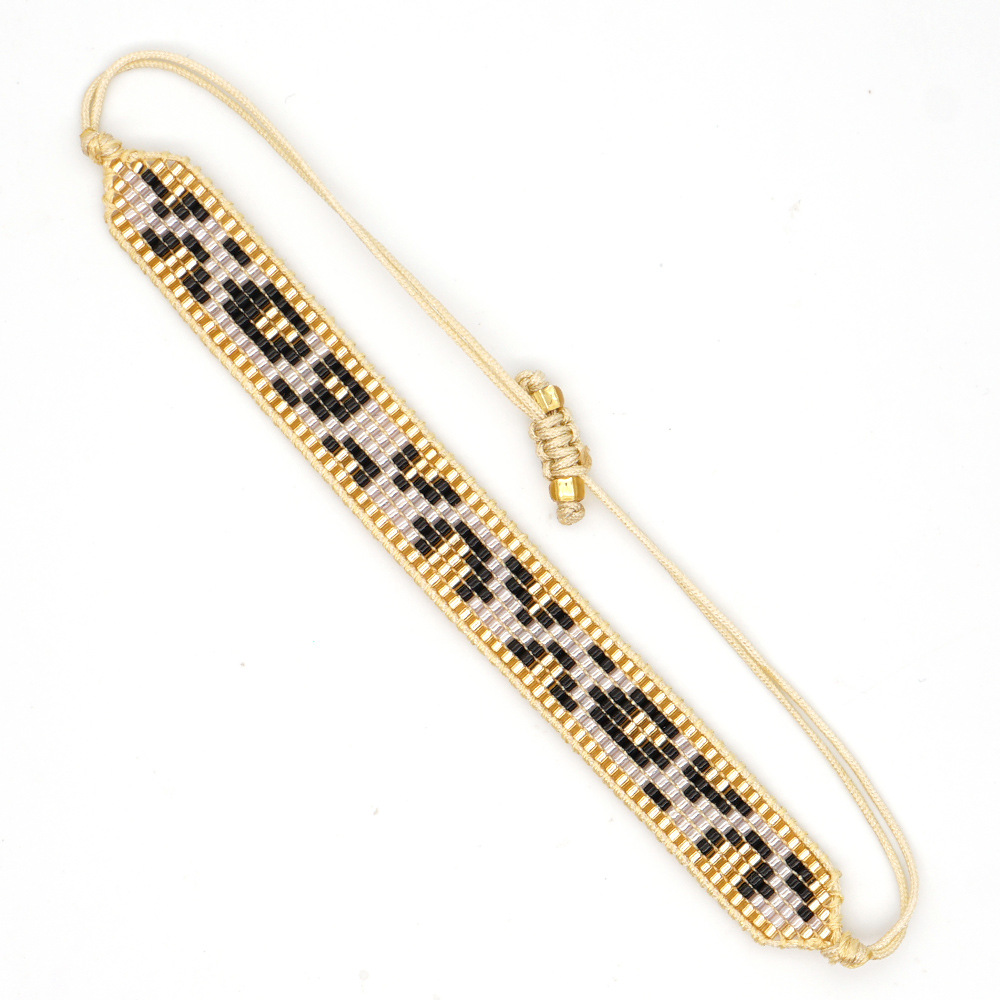 Simple Retro Ethnic Style Multicolor Leopard Pattern Wide Bracelet display picture 6