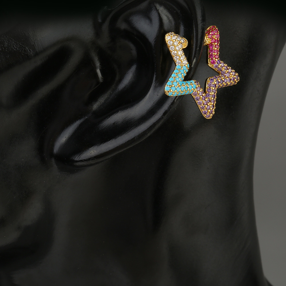 Fashion New Rainbow Star Ear Bone Clip display picture 2