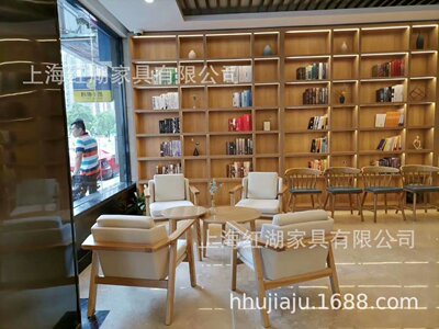 格林豪泰酒店大堂家具沙发椅茶几简约现代懒人沙发实木家用小户型