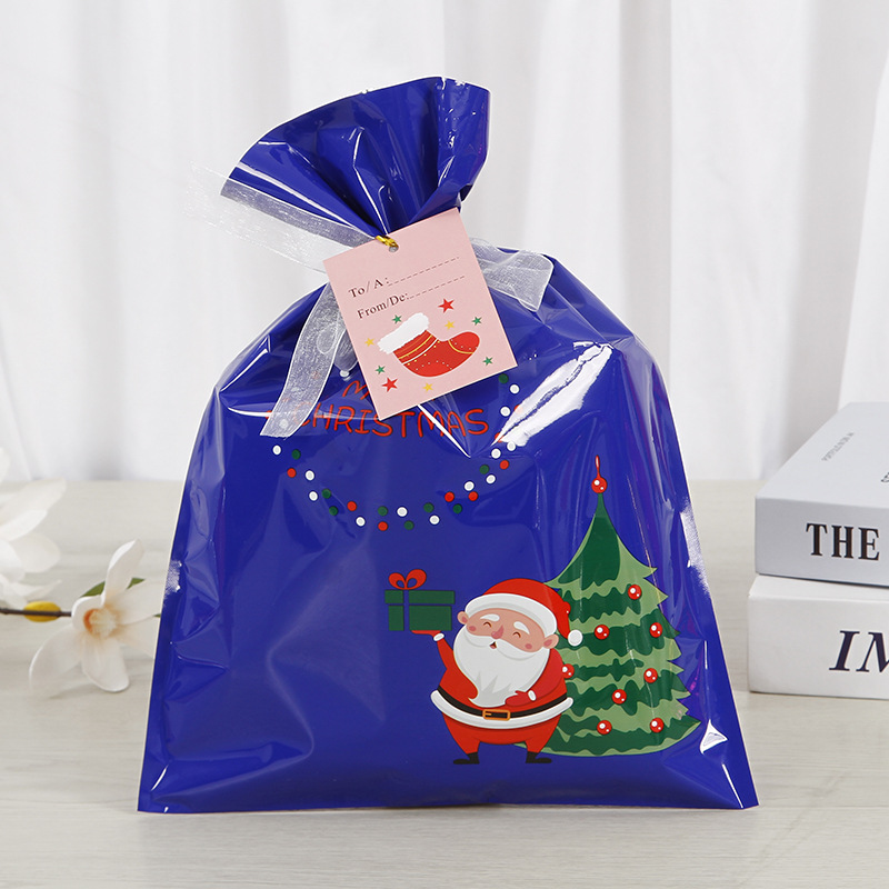 En stock corbata cuerda Navidad caramelo bolsa alce Santa Claus Correa cordón bolsa caramelo bolsa de regalo personalización image 14