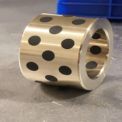 内径6mm-25mmグラファイト銅スリーブ耐摩耗性銅スリーブグラファイト固体象嵌自己潤滑ベアリング自己潤滑銅スリーブ