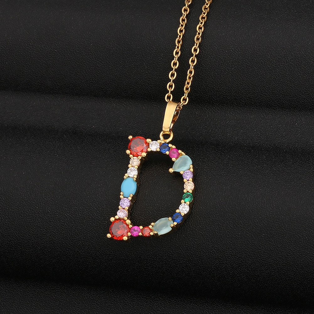new fashion color zircon necklace