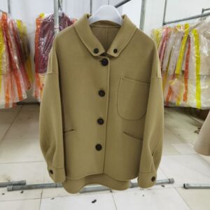 新款双面羊绒外套小个子短款毛呢外套女士呢子大衣精致休闲呢外套