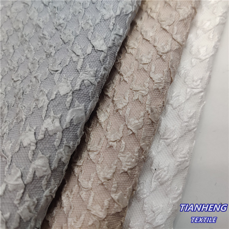 新品涤纶泡泡千鸟0.5cm 时装女装童装连衣裙洋装戏服面料现货批发