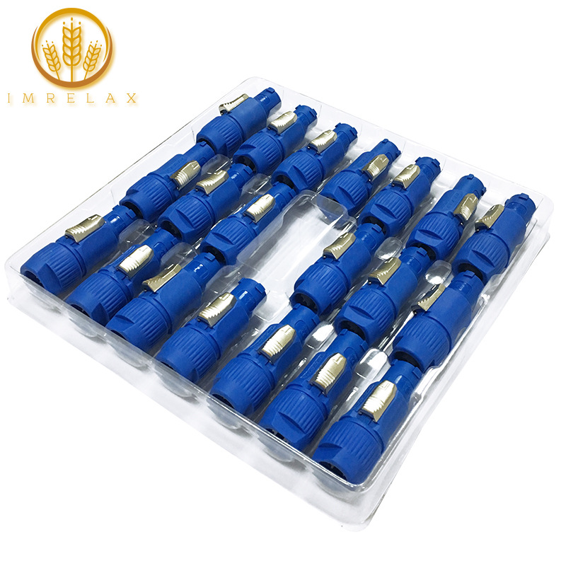 20pcs blue male powercon plug connector...