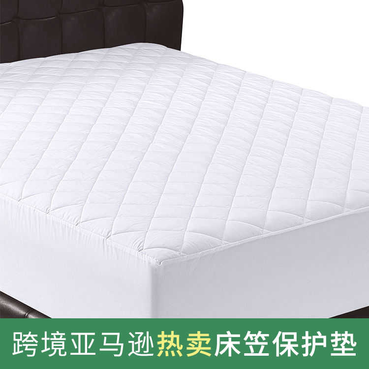跨境热卖磨毛布防滑垫子床褥批发 亚马逊ebay热卖床笠绑带保护垫