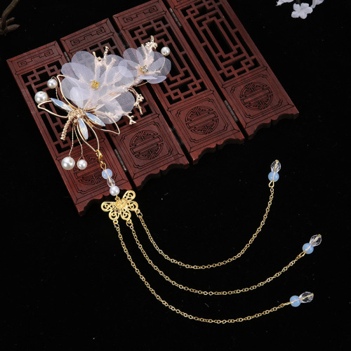 chinese hanfu hair accessory for girls Ancient ornaments Chinese Hanfu costume headdress female ancient accessories fairytale beautiful Dragonfly butterfly ancient ornament tassel