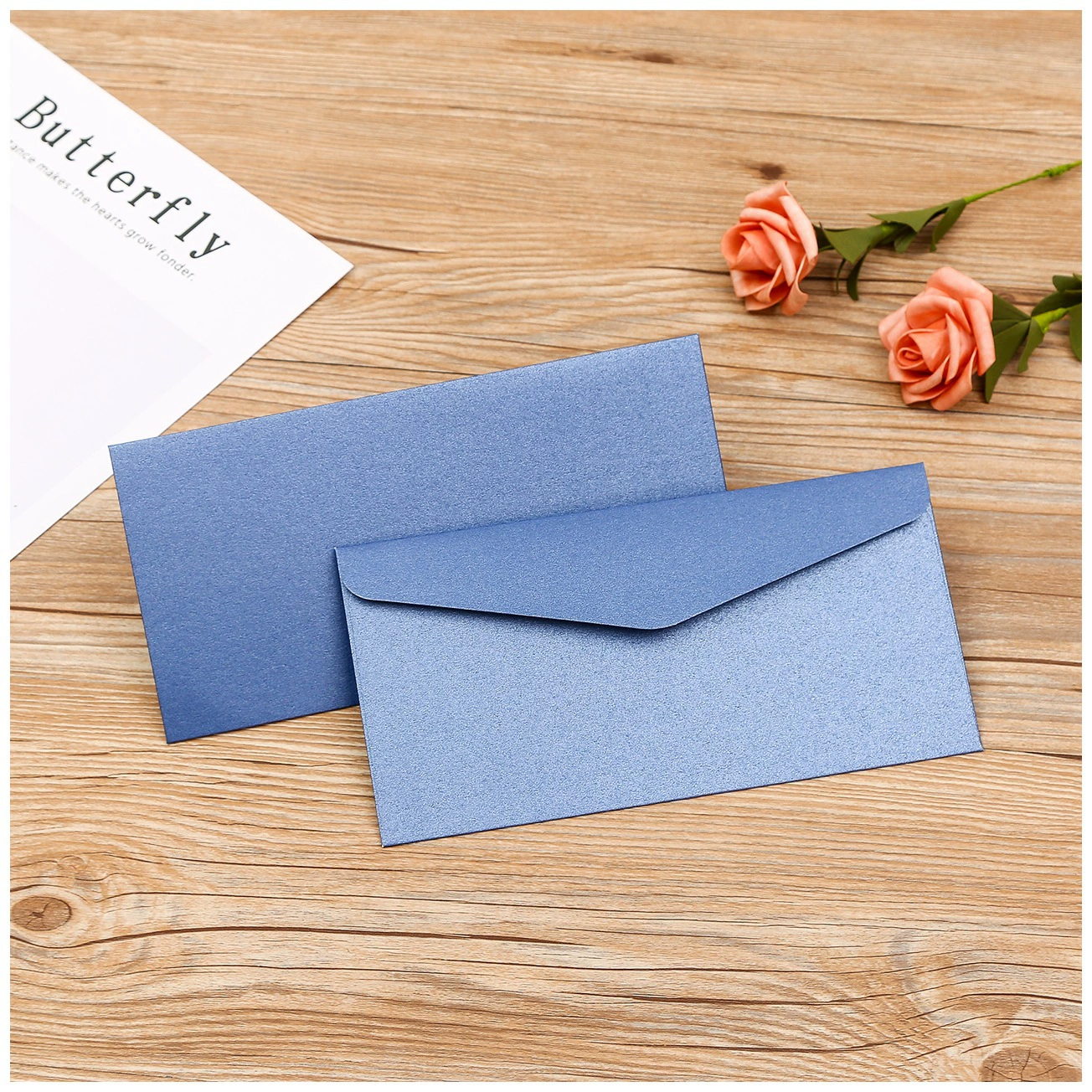 Factory wholesale high -end hot -sealing envelope invitation letter western -style envelope color pearl light printing envelope