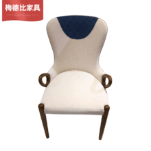 洽谈实木椅软包靠背书桌餐椅子广东工厂供应北欧轻奢别墅样板房