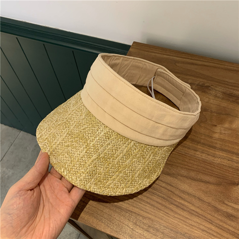 Fashion Double-sided Anti-ultraviolet Sunshade Empty Top Straw Hat display picture 10
