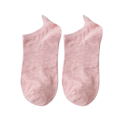 Spring new embroidered heel dog boat socks, left and right foot personalized women's socks, trendy candy-colored Japanese socks