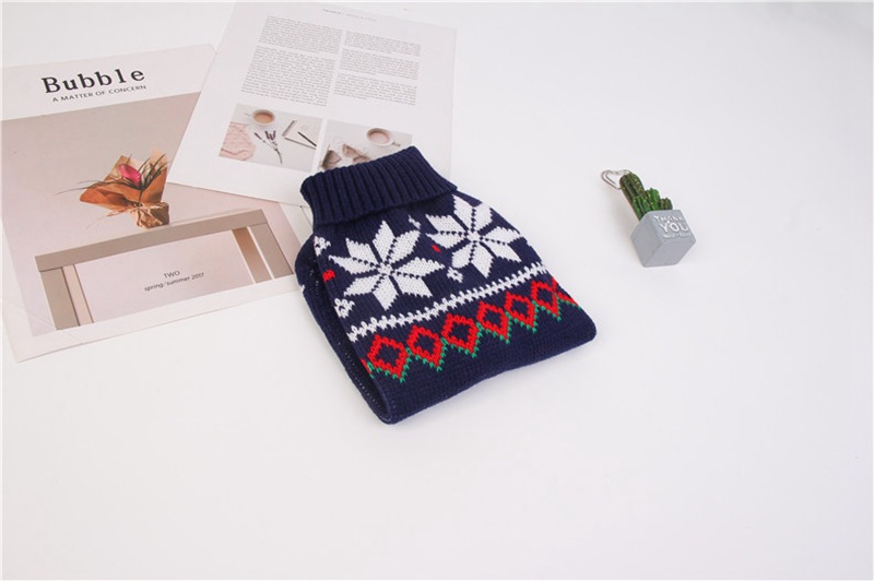 Christmas Reindeer Maple Leaf Snowflake Holiday Pet Clothes Turtleneck Knitted Sweater Dog Cat Clothing Winter Coat_voghion.com