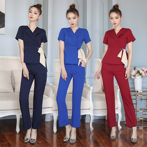 Beauty salon beauty technician work clothes pants set foot bath work clothes female