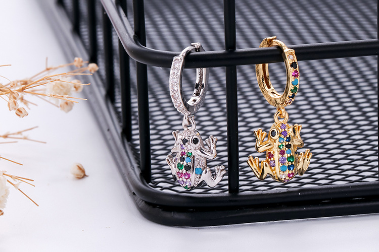 5g Weight Zircon Inlay Material Earrings Classification Housewarming, Anniversary, Business, Wedding, Travel, Birthday, Festival Occasion Copper Material Animal Pattern Women'S Gender Inlay Design Fashion Style Fashion Animal Inlaid Zircon Copper Copper Earrings 7