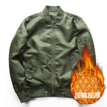 秋冬季薄款潮牌空军飞行员夹克棉服男加厚ins外套棒球服MA1飞行服