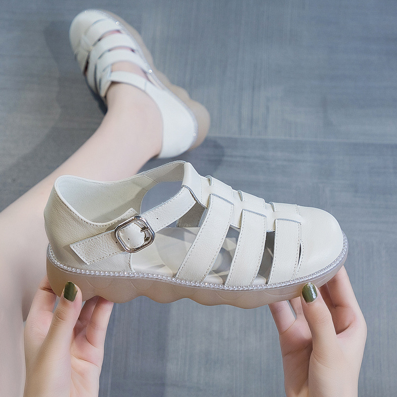 (Mới) Mã K2822 Giá 1260K: Giày Dép Sandal Nữ Wetdna Mũi Tròn Phục Cổ Cổ Điển Ma Sát Chống Trượt Giày Dép Nữ Chất Liệu G04 Sản Phẩm Mới, (Miễn Phí Vận Chuyển Toàn Quốc).