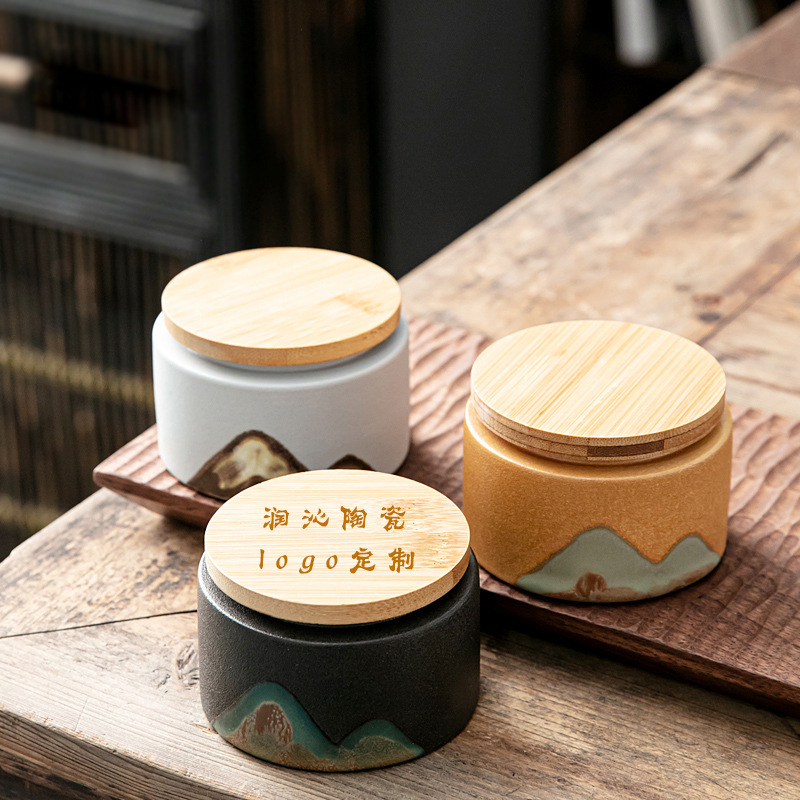 Pu'er tarro de almacenamiento de té portátil caja de té grande pequeño almacén de té tarro de almacenamiento de té