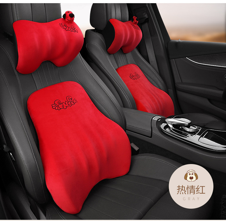 Car house factory direct car waist support slow rebound space memory cotton back cushion creative cartoon headrest