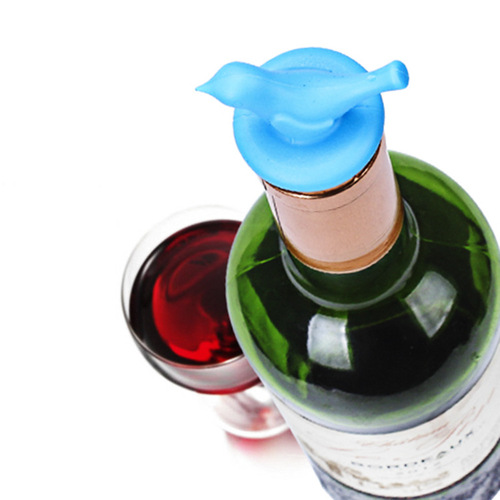 厂家批发 FDA小鸟硅胶保鲜瓶盖 葡萄酒瓶塞红酒塞 啤酒调味瓶塞